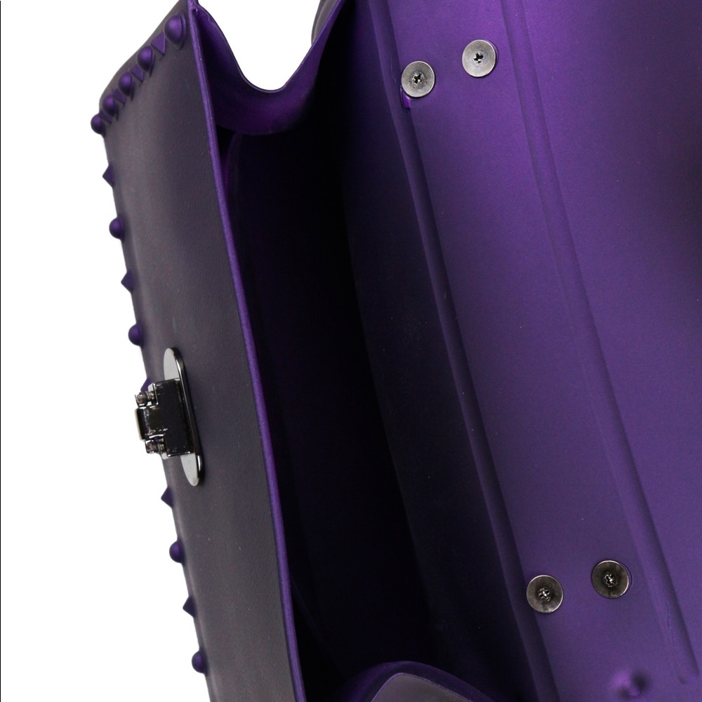 MEDIUM purple cute studded handbag for women - Picture 6 of 6